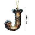thumbnail image 3 of Adornos navideños personalizados con letras del alfabeto | Decoraciones colgantes con letras para árbol de Navidad, coronas y decoración navideña del hogar, 3 of 7