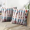 thumbnail image 3 of LALILO Throw Pillow Covers Teen Boy Cartoon People Avatar Bicycle Cushion Cover 18" x 18", 2 Pack, 3 of 6