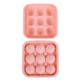 thumbnail image 2 of Bandeja de silicona para cubitos de hielo con 9 cavidades en forma de balón de fútbol | Molde reutilizable para cubitos de hielo de whisky y cócteles, 2 of 7