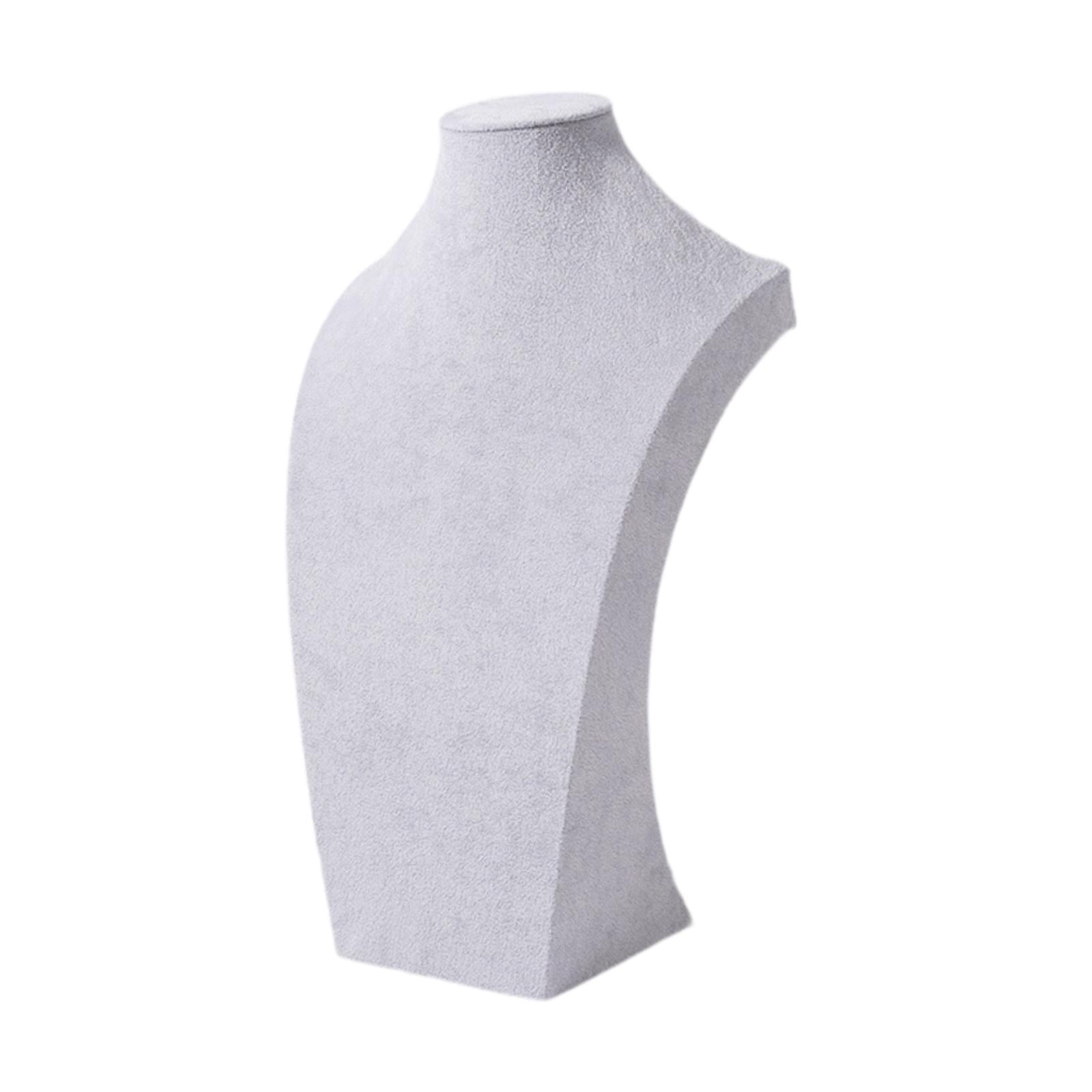 Milageto Necklace Display Stand Display Necklace Mannequin for Business Selling Gray 40cm Height