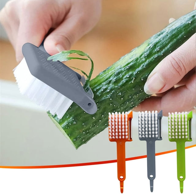 Peladora de verduras multifuncional 5 en 1 con cepillo, abrebotellas y molinillo de ajo - herramienta ergonómica de cocina para patatas, manzanas y zanahorias