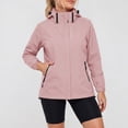 thumbnail image 4 of Windbreaker Jacket for Women Detachable Hooded Windproof and Waterproof Jacket with Pockets Solid Color Hooded Zip Up Casual Lightweight Hiking Travel Jackets, 4 of 6