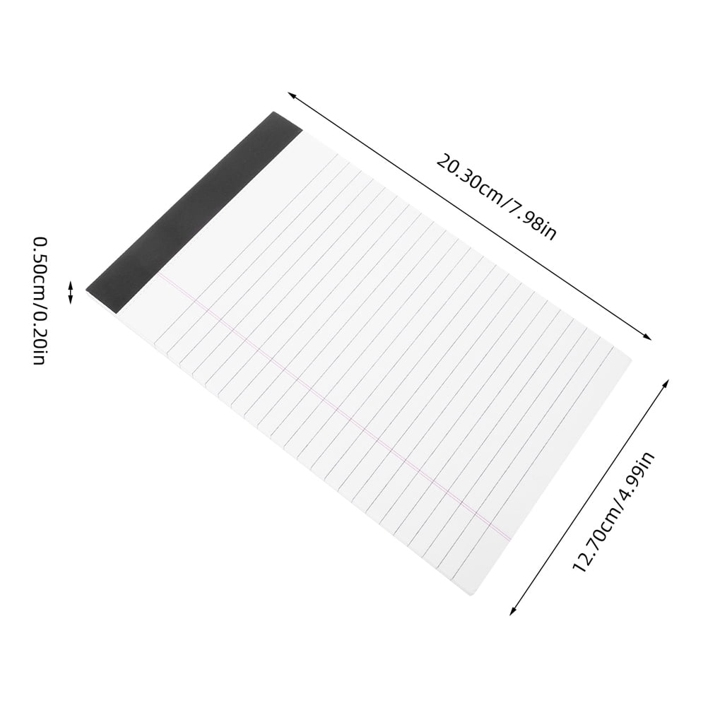 Worgeous 8Pcs Multi-use Notebook Tearable Memo Pad Convenient Legal Pad Lined Memo Pad A5 Legal Notepad