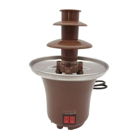 

Electirc Compact Chocolate Melt with Heating Fondue Fountain Easy to Assemble DIY Waterfall Hotpot for Liqueurs Plug