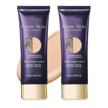 2 Pack All over Complexion Perfector, Body Coverage Perfector, Tattoo Cover up Makeup Waterproof, Cream Body Makeup, Body Makeup Brush, Transfer-Resistant Body Makeup, Long Last Body Foundation