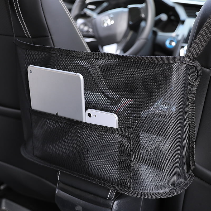 Black Car Net Pocket Handbag Holder Car Seat Storage Between Seat Storage Pet Net Barrier Dog