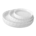 thumbnail image 1 of Almencla 15 Pcs Plateaux Ronds pour Plantes Soucoupes pour Cour Intérieure Extérieure Blanc, 1 of 8
