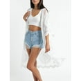 thumbnail image 2 of Bsubseach Women Mesh Lace Kimono Cardigan Swimsuit Cover Ups Floral Beachwear Dress, 2 of 5