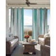 thumbnail image 4 of Turquoise Gray Blackout Curtains 90 Inches Long for Bedroom, Farmhouse Abstract Gradient Aesthetic Thermal Insulated Room Darkening Black Out Window Curtain Panels Grommet Drapes for Living Room, 4 of 8
