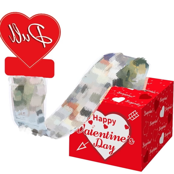 Lilixerw Valentine's Day Money Drawer Box,Creative Surprise Cash Gift Box with Pull-out Design for Party,Holiday,Birthday,Anniversary Gift,Ideal for Couples,5.12x5.12x4.33In