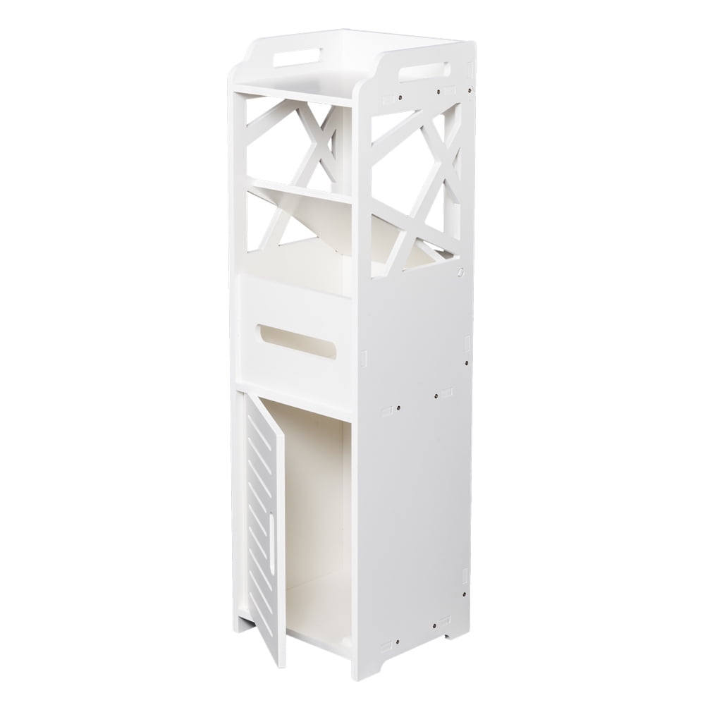 Kepooman Free Standing Bathroom Tower Storage Cabinet, White Kepooman Free Standing Bathroom Tower Storage Cabinet, White