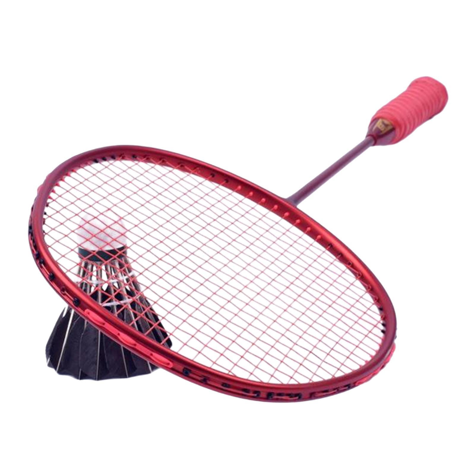 Badminton Racquet， Badminton Racket Set-Professional Carbon Fiber Badminton Red 