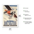 thumbnail image 2 of National Aviation School - Rotterdam Amsterdam - Vintage Aviation Poster by Kees van der Laan c.1932 - Fine Art Matte Paper Print (Unframed) 30x44in, 2 of 4