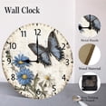thumbnail image 4 of ZXCXRQFa Clock Rustic Daisy Butterflies Wall Clock Vintage Battery Operated Silent Non Ticking Round Wooden Wall Clocks Decorative for Kitchen Living Room Bedroom Office Garden Outdoor 10 Inch, 4 of 7