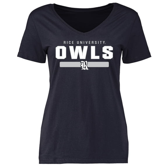 Women's Navy Rice Owls Team Strong T-Shirt