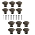 thumbnail image 1 of 12 pomos de bronce para puerta de gabinete con tornillos, pomos antiguos vintage, tiradores de manijas, pomos para cajones, armario, cocina, aparador, muebles de oficina en casa, 30 mm, bronce, 1 of 1