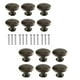 thumbnail image 1 of 12 pomos de bronce para puerta de gabinete con tornillos, pomos antiguos vintage, tiradores de manijas, pomos para cajones, armario, cocina, aparador, muebles de oficina en casa, 30 mm, bronce, 1 of 1