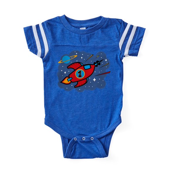 CafePress - Rocket Ship 1St Birthday - Cute Infant Baby Football Bodysuit