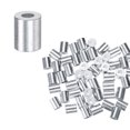 thumbnail image 1 of Uxcell 100-Pack Mangas de Crimpado de Aluminio, 1.5mm 1/16 de Pulgada para Cuerda de Alambre, 1 of 1