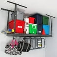 thumbnail image 2 of Open Box MonsterRax 3'x8' Overhead Garage Storage Rack Holds 450 lbs Hammertone, 2 of 4
