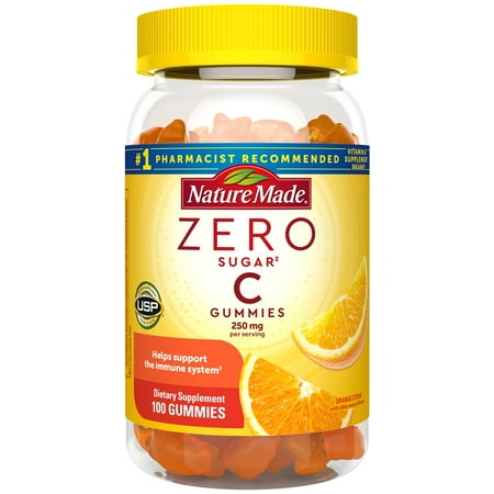 Nature Made Zero Sugar Vitamin C Gummies, Sugar Free Gummies for Immune Support, 104 Count