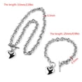 thumbnail image 4 of Aellinatey Heart Shaped Toggle Bracelet Fashion Pendant Necklace Jewelry Decor for Friends, 4 of 7