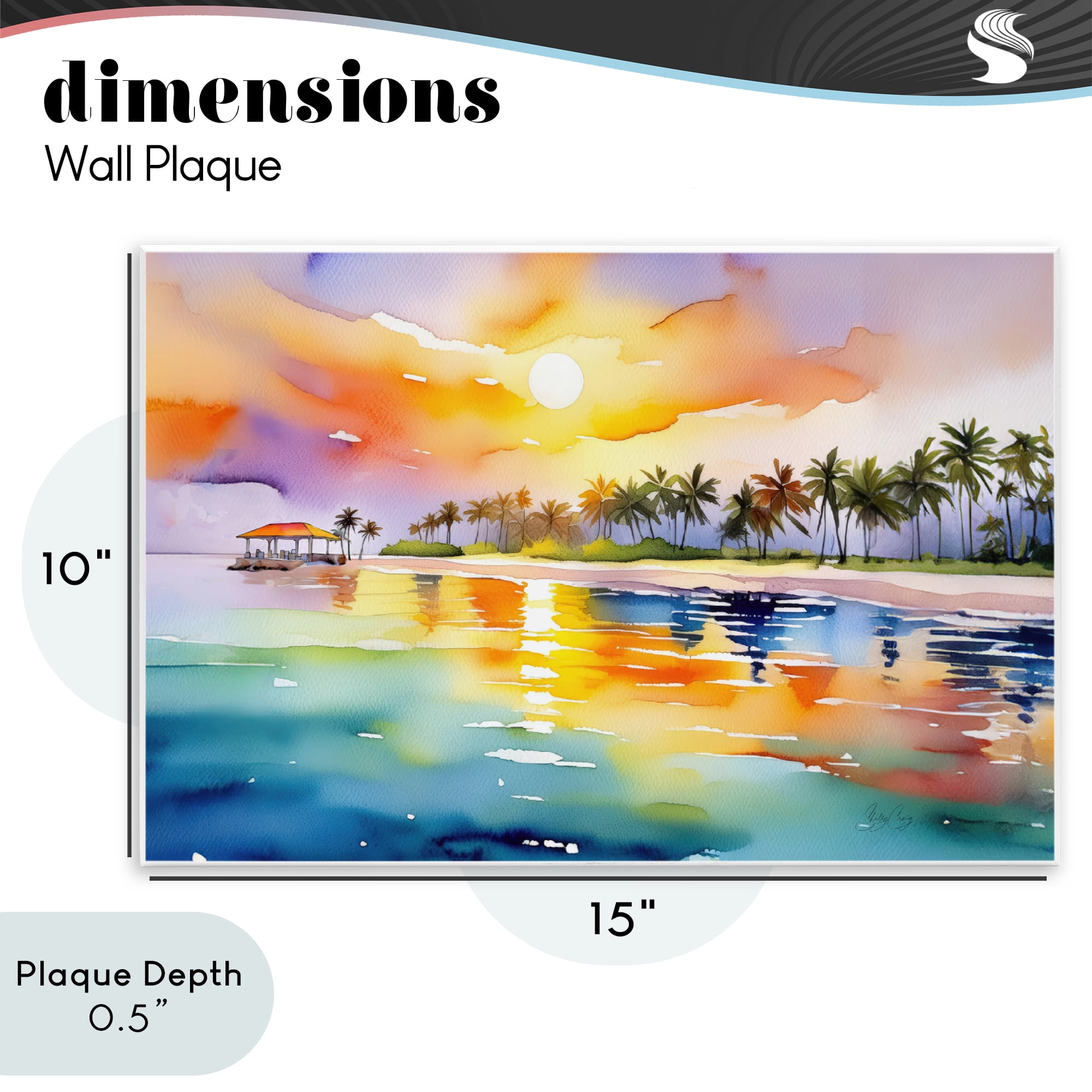 Stupell Industries Caribbean Calm Sunset Wall Plaque Art, design by Shelly Craig