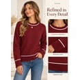thumbnail image 4 of Eytino Sweaters for Women Oversized Crewneck Long Sleeve Drop Shoulder Pullover Top Casual Loose Fit Fall Winter Sweater, 4 of 9