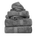 thumbnail image 2 of Superior Hymnia Egyptian Cotton 6-Piece Towel Set, Charcoal, 2 of 8