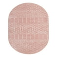 thumbnail image 3 of Unique Loom Paxon Trellis Collection Area Rug - Maeve (7' 10" x 10' Oval Rose Pink/Ivory), 3 of 7