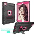 thumbnail image 4 of iPad mini Case, Dteck 3 in 1 Hybrid Heavy Duty Rugged Shockproof Anti-Scratch Protective Kickstand Case With PET Screen Protector For iPad mini 1 2 3 (not fit mini 4&5),Black/Rose, 4 of 7