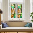 thumbnail image 3 of 89Bloom 17.7 x39.4 Inches Decorative Bengal Cat Stained Glass Window Film, Window Film for Glass Door Heat Control Anti UV, 3 of 4