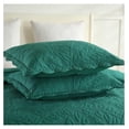 thumbnail image 5 of 3-Piece 100% Cotton Oversized Bedspread Lightweight Quilt Coverlet Embroidery Farmhouse Bedding Set T0 (Emerald, King (118"x106")), 5 of 7