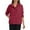 Red, variant on Women's Cozy Fleece Jacket Snap Button Down Coat with Pockets Casual Warm Outwear 2025