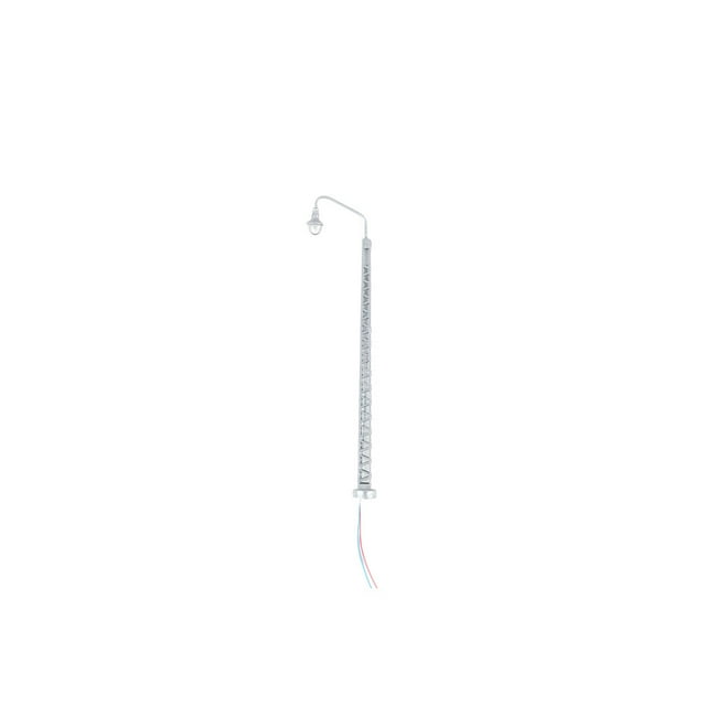 Train Lamppost Bright White Lighting Modes LED Scene Lights Layout Model Railway Lamp Making Architectural Table Yards Silver(White Light)