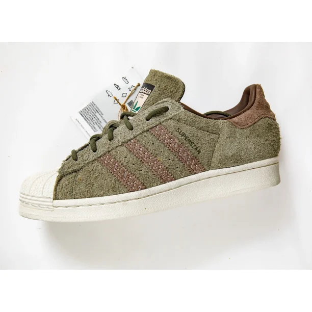 Ad-id-as SUPERSTAR Shell Toe Suede Olive Green Brown GW2174 Mens 5 Womens 6 Moss