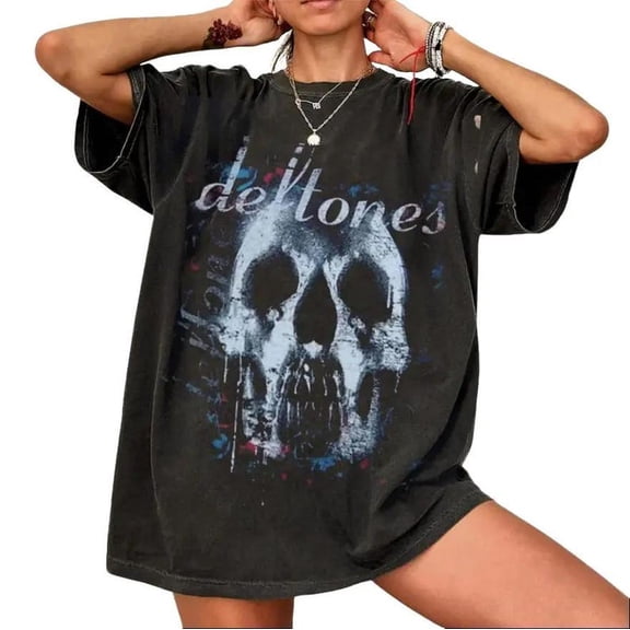 New Deftones T-shirt, Deftones Skull Black Band Concert Shirt, Vintage Rock Tee, Hip Hop GothicT-shirt Sizes S-5XL The Golden Shop