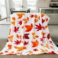 thumbnail image 5 of Beppter 1Pc Thanksgiving Blanket,Autumn Blanket Thanksgiving Festival Pumpkin Autumn Plush Autumn Decoration Wool Plush Picnic Blanket Holiday Orange Leaf Blanket and Home Throwing (125 X 150 Cm), 5 of 8