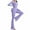 Purple, variant on Sevevn Women's Solid Color Close-fitting Yoga Jumpsuit Orange XL Family Gifts