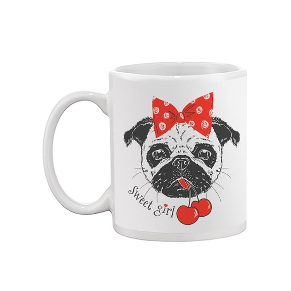 Sweet Girl Pug Mug -Image by Shutterstock,