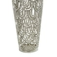 thumbnail image 6 of DecMode 35" Geometric Tall Art Deco Inspired Arched Silver Aluminum Metal Vase, 6 of 11