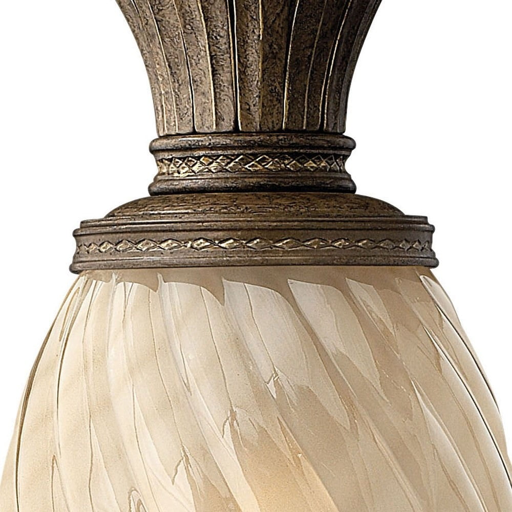 -1 Light Outdoor Post Top/Pier Mount Lantern in Traditional-Glam Style-10.25 inches Wide By 25.25 inches High-Museum Black Finish-Incandescent Lamping