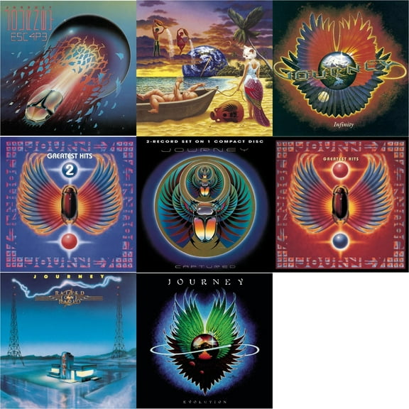 Escape & Trial By Fire & Infinity & Journey's Greatest Hits Vol.2 & Captured & Greatest Hits & Raised On Radio & Evolution [CD Bundle]