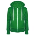 thumbnail image 3 of Ecqkame Zip Up Hoodies for Women Women鈥榮 Long Sleeve Casual Hooded Slim Zipper Fleece Sweater Coat Green E L, 3 of 3