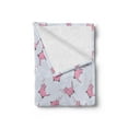 thumbnail image 2 of Cat Lover Soft Flannel Fleece Blanket, Romantic Pink Cats in Cartoon Style Drawing with Little Hearts Kitty Whiskers, Cozy Plush for Indoor and Outdoor Use, 60" x 80", Pale Grey Pink, by Ambesonne, 2 of 5