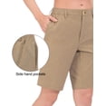 thumbnail image 2 of Little Donkey Andy Women's 10 Inch Bermuda Lightweight Quick Dry Shorts Stretch Golf Hiking Travel Khaki Heather XS, 2 of 6