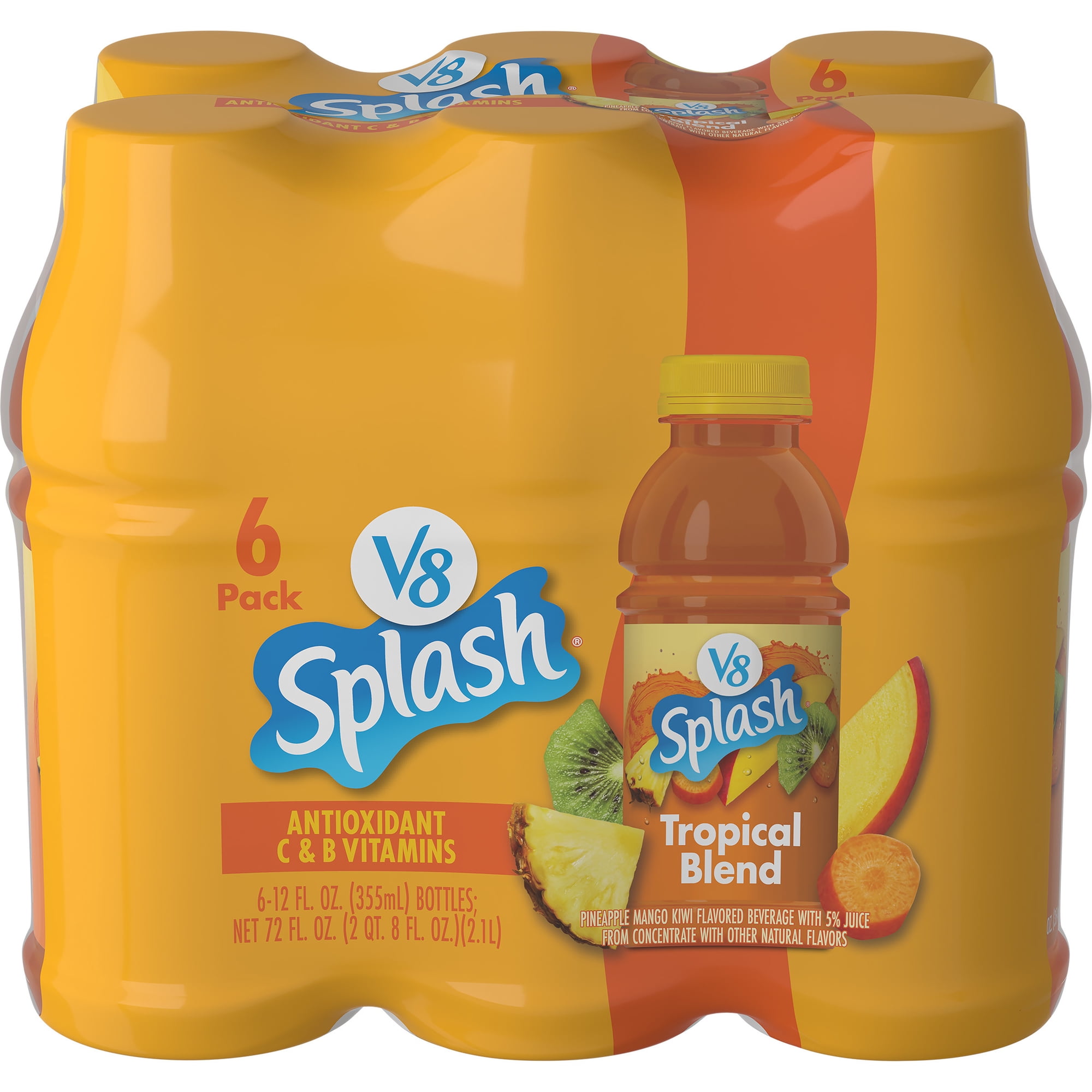 V8 Splash Tropical Blend Flavored Beverage, 12 fl oz Bottle (6 Pack)