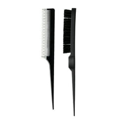 Equate Teasing Brush and Comb to Add Volume and Texture to Hair, Black, 2 Count