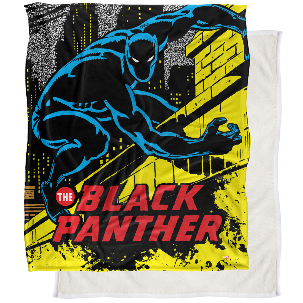 Black Panther Blanket, 50"x60" Black Panther Character Logo Silky Touch