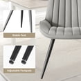 thumbnail image 4 of Modern Dining Chairs Set of 2, Upholstered Fabric Kitchen Chairs with Thick Cushions and Sturdy Metal Legs, 300 lbs Capacity, 4 of 8